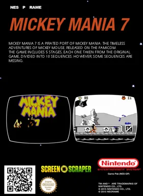 Mickey Mania 7 (Europe, Asia) (En) (Aftermarket) (Pirate) box cover back